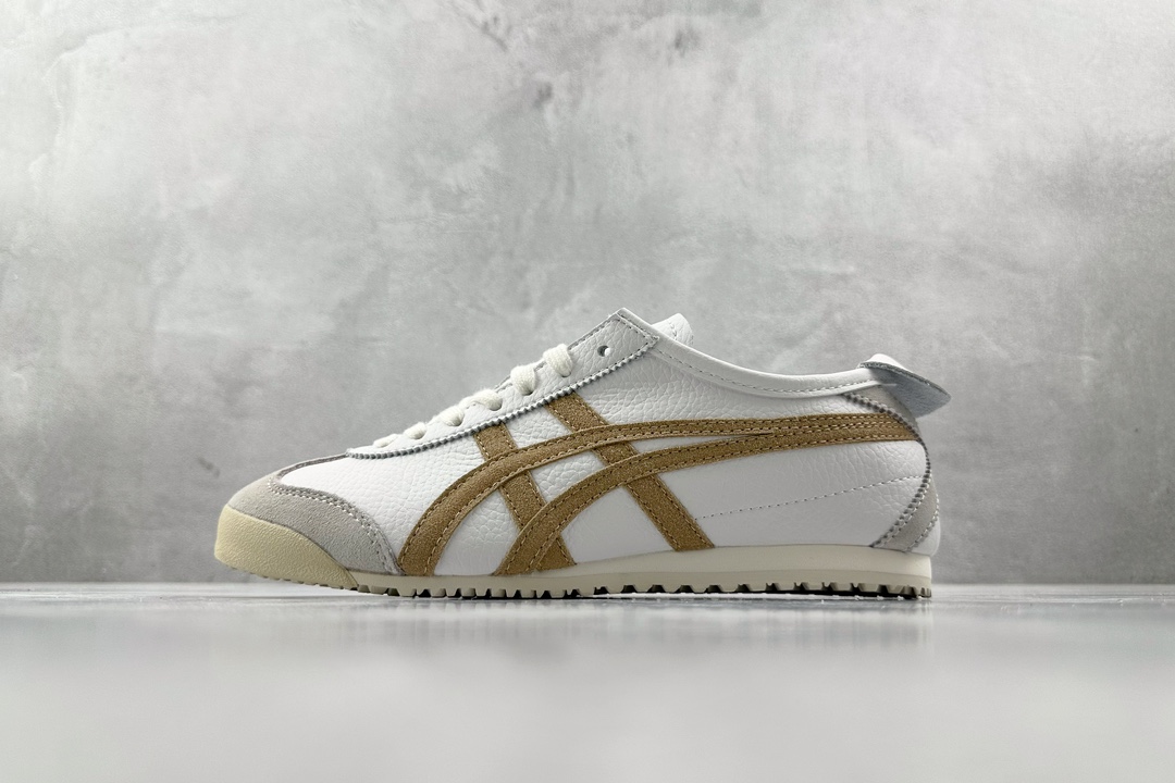 SC版 140  渠道特供 二层跑量 Onitsuka Tiger鬼冢虎  MEXICO 66 白棕 1183A693-101