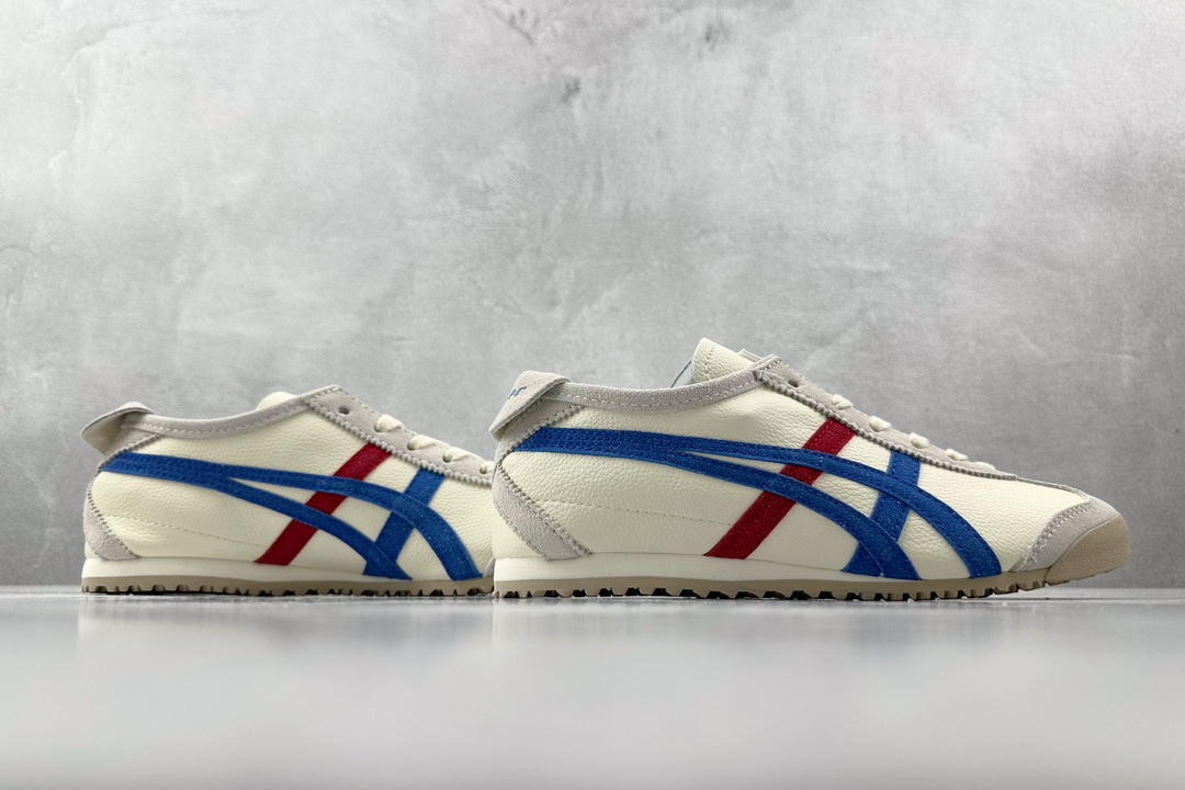 SC版 140 渠道特供 二层跑量 Onitsuka Tiger鬼冢虎  MEXICO 66 白色 TH2J4L-0142