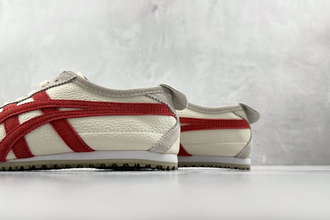 SC版 140 渠道特供 二层跑量 Onitsuka Tiger鬼冢虎  MEXICO 66 Vin 米白红 1183B391-101