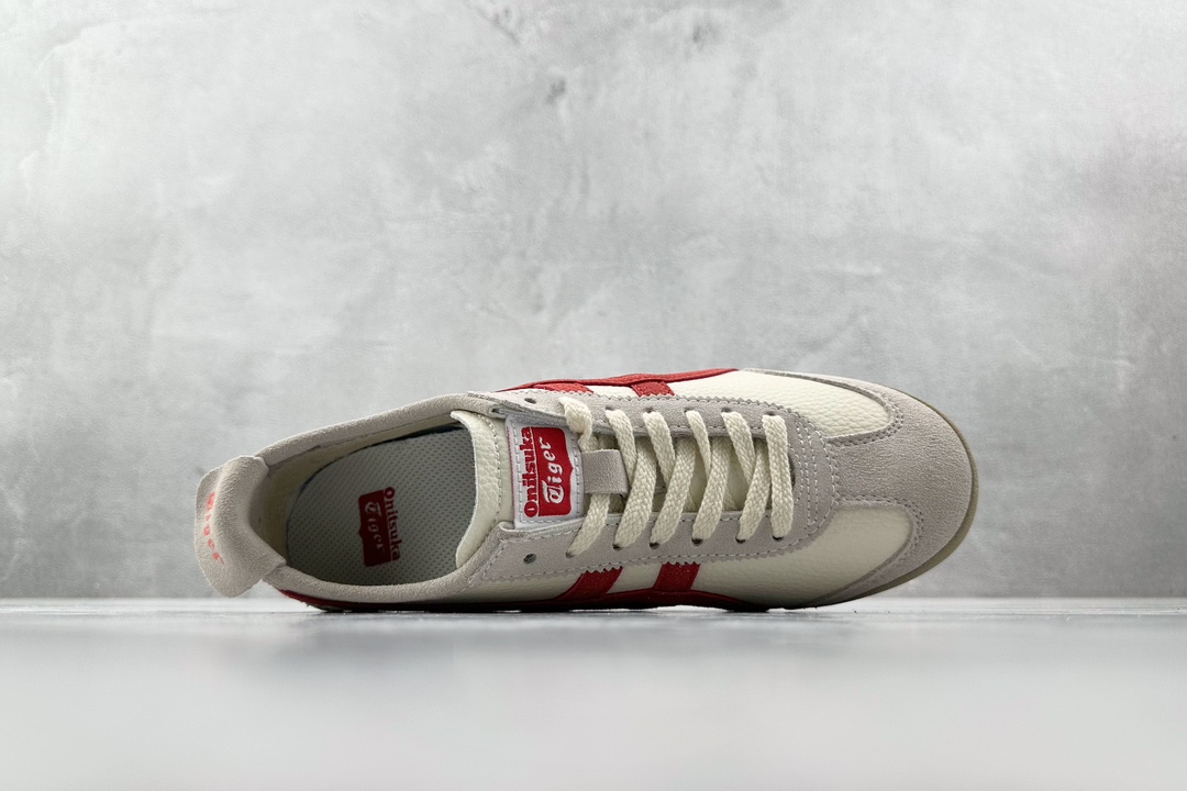 SC版 140 渠道特供 二层跑量 Onitsuka Tiger鬼冢虎  MEXICO 66 Vin 米白红 1183B391-101