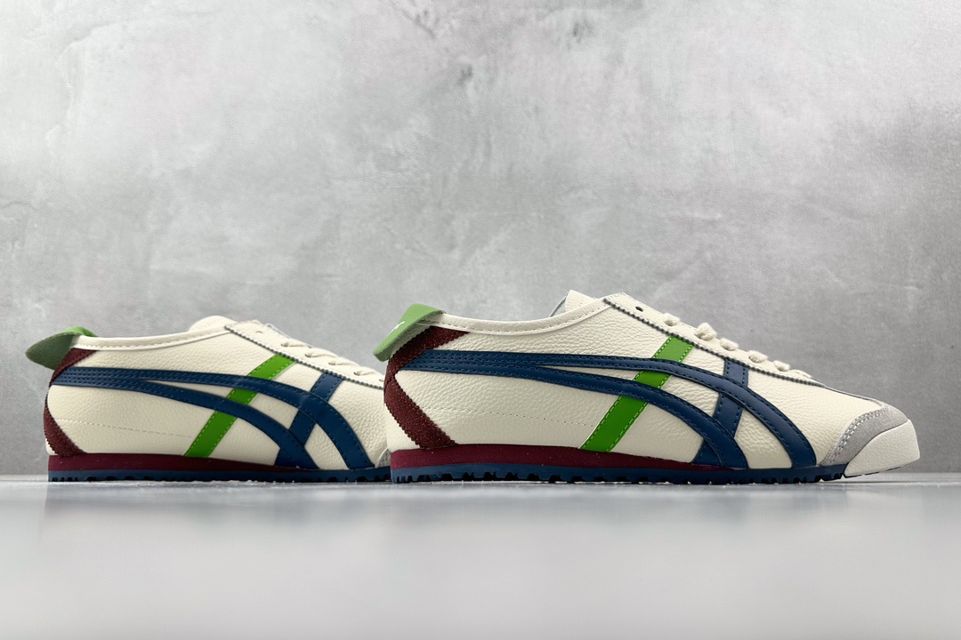 SC版 140 渠道特供 二层跑量 Onitsuka Tiger鬼冢虎  MEXICO 66 白蓝绿 1183A201-115