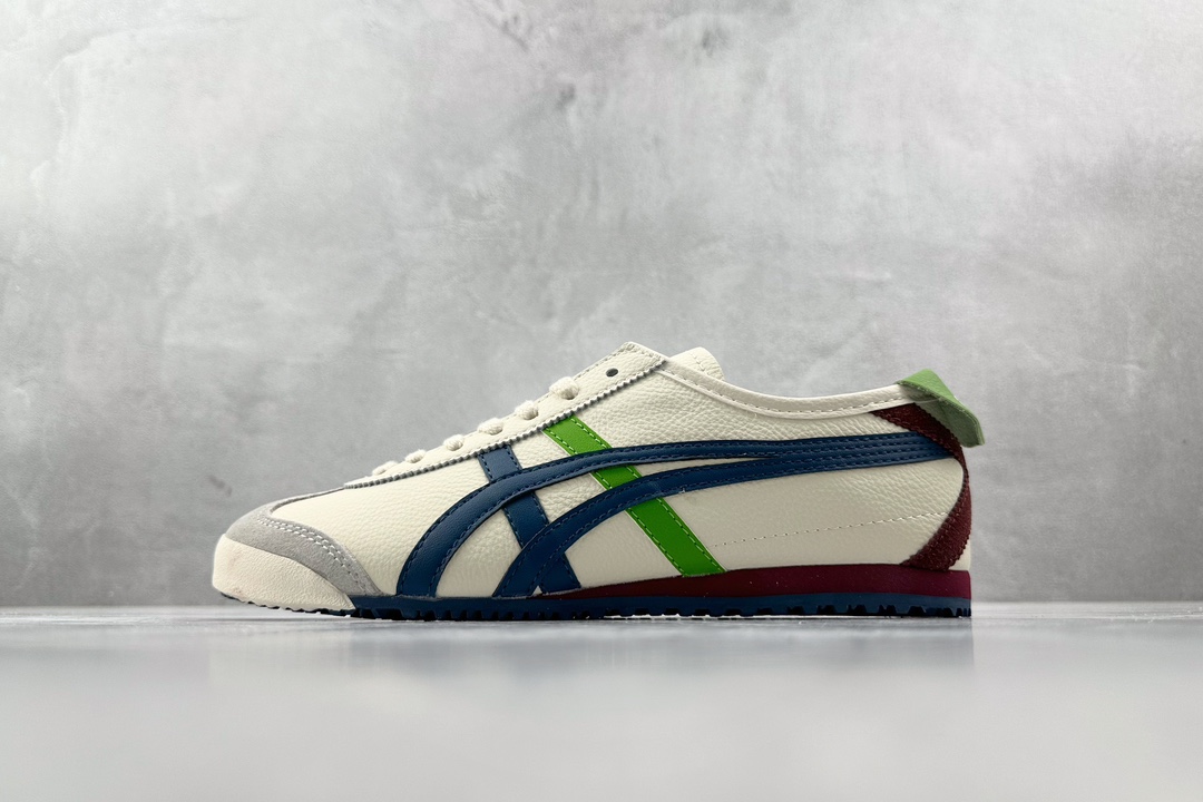 SC版 140 渠道特供 二层跑量 Onitsuka Tiger鬼冢虎  MEXICO 66 白蓝绿 1183A201-115