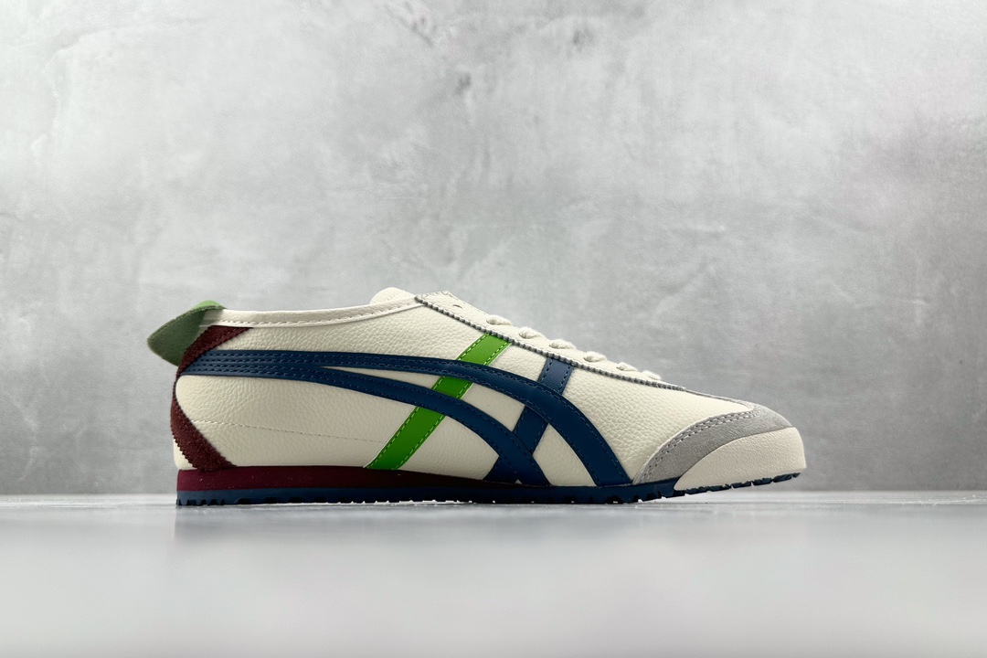 SC版 140 渠道特供 二层跑量 Onitsuka Tiger鬼冢虎  MEXICO 66 白蓝绿 1183A201-115