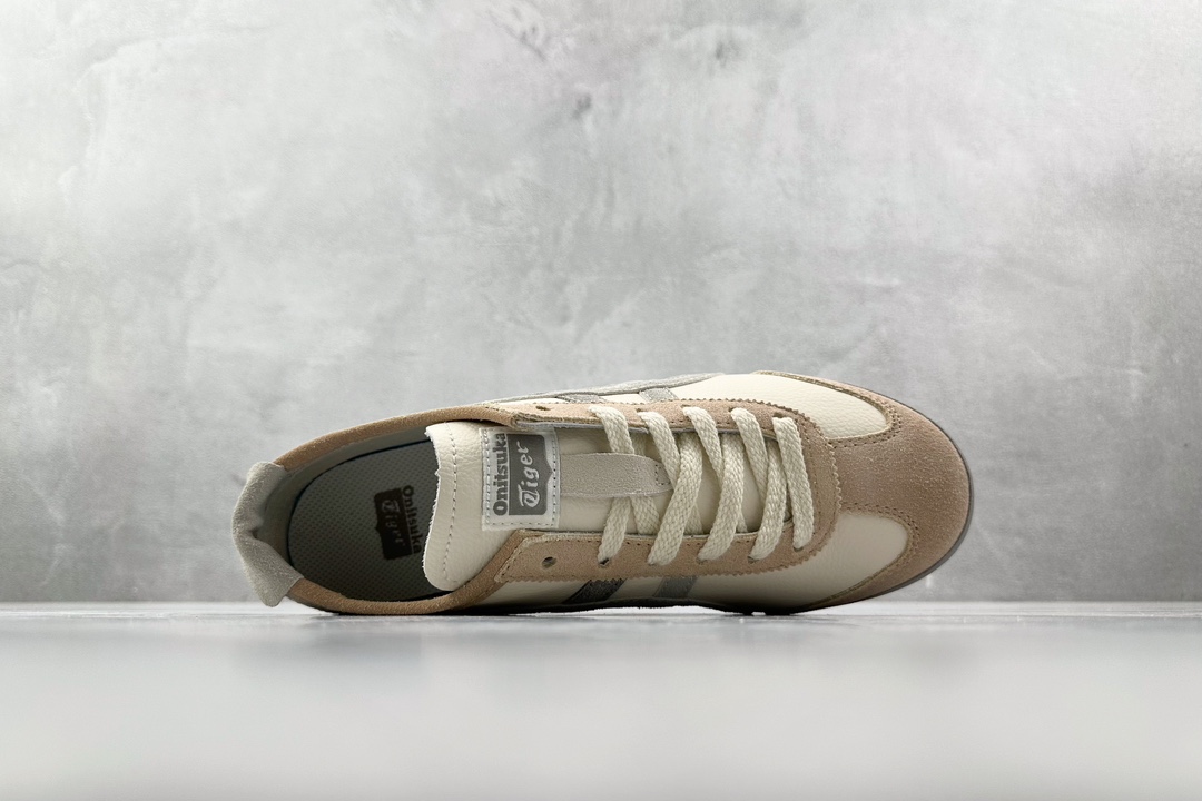 SC版 140 渠道特供 二层跑量 Onitsuka Tiger鬼塚虎 MEXICO 66 VIN 卡其色灰色 1183C076-252