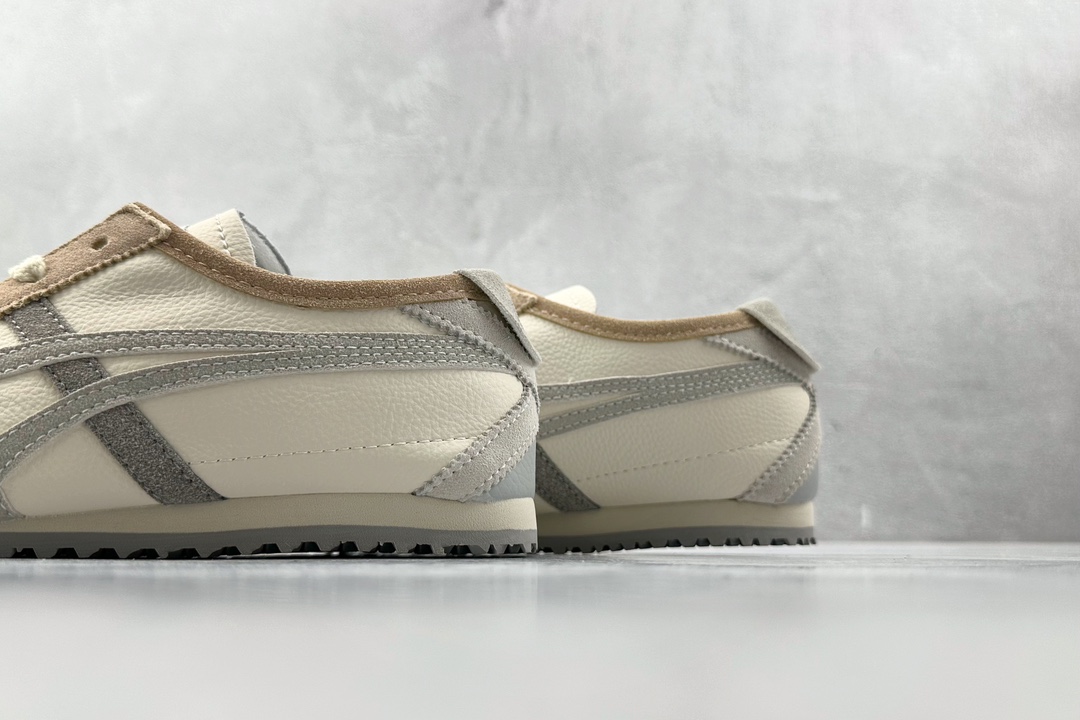 SC版 140 渠道特供 二层跑量 Onitsuka Tiger鬼塚虎 MEXICO 66 VIN 卡其色灰色 1183C076-252