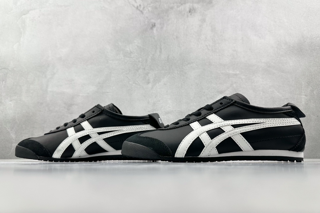 SC版 140 渠道特供 二层跑量 Onitsuka Tiger鬼塚虎 MEXICO 66 白黑 DL408-9001