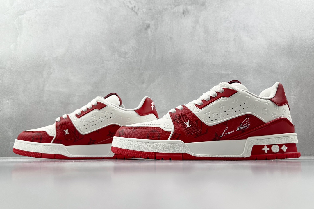 PB支线 270 最强跑量性价比 LOUIS VUITTON Trainer 白红色 1AANFH