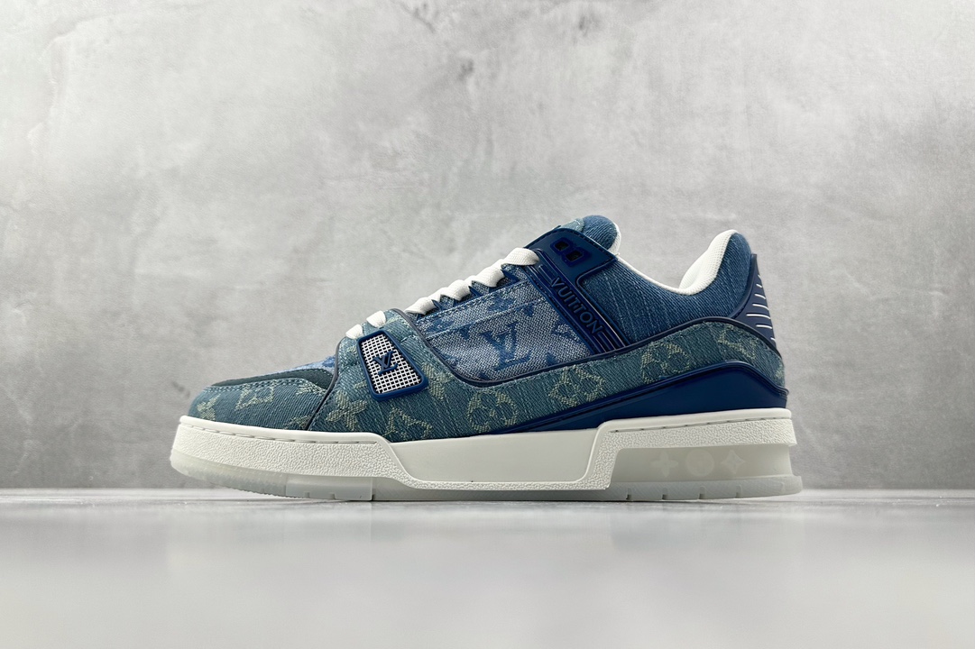 PB支线 270 最强跑量性价比 LOUIS VUITTON Trainer 牛仔布 蓝色 1A7S54