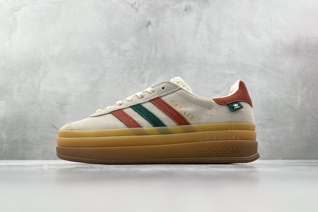 HG版 品质升级 180 adidas originals Gazelle Bold棕褐色 IG3685