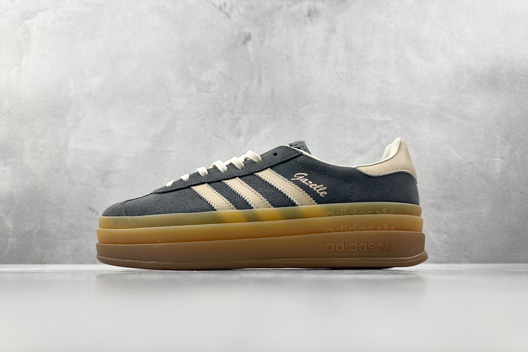 HG版 品质升级 180 adidas originals Gazelle BOLD 灰棕 IE0428