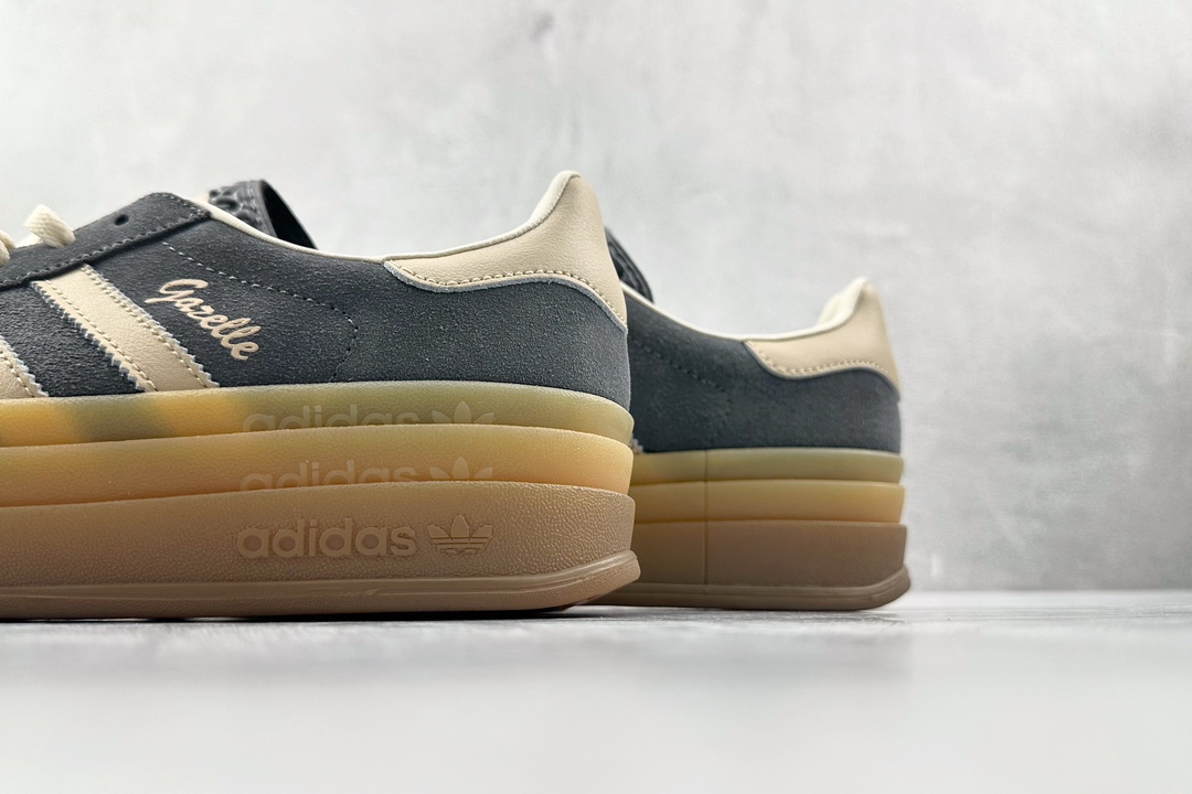 HG版 品质升级 180 adidas originals Gazelle BOLD 灰棕 IE0428