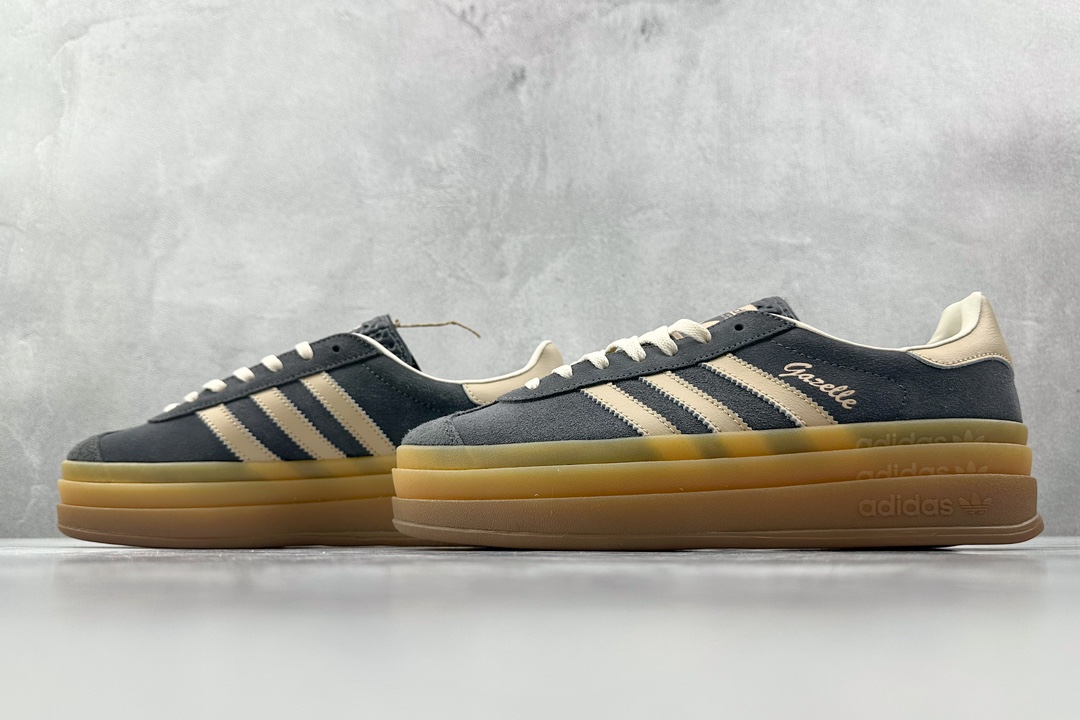 HG版 品质升级 180 adidas originals Gazelle BOLD 灰棕 IE0428