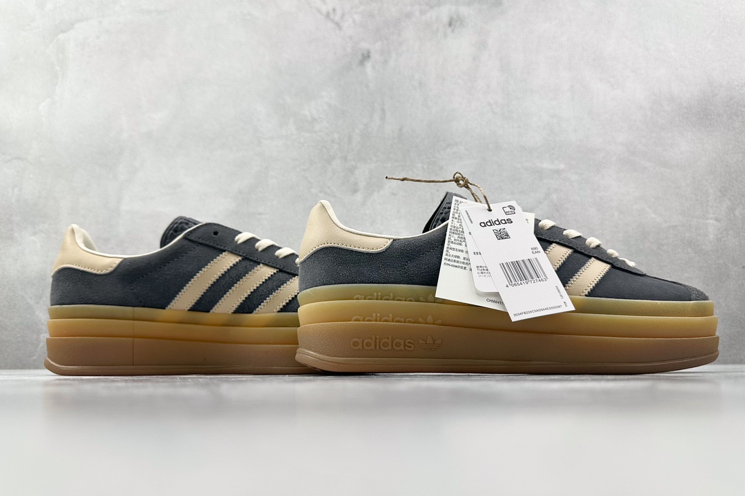 HG版 品质升级 180 adidas originals Gazelle BOLD 灰棕 IE0428