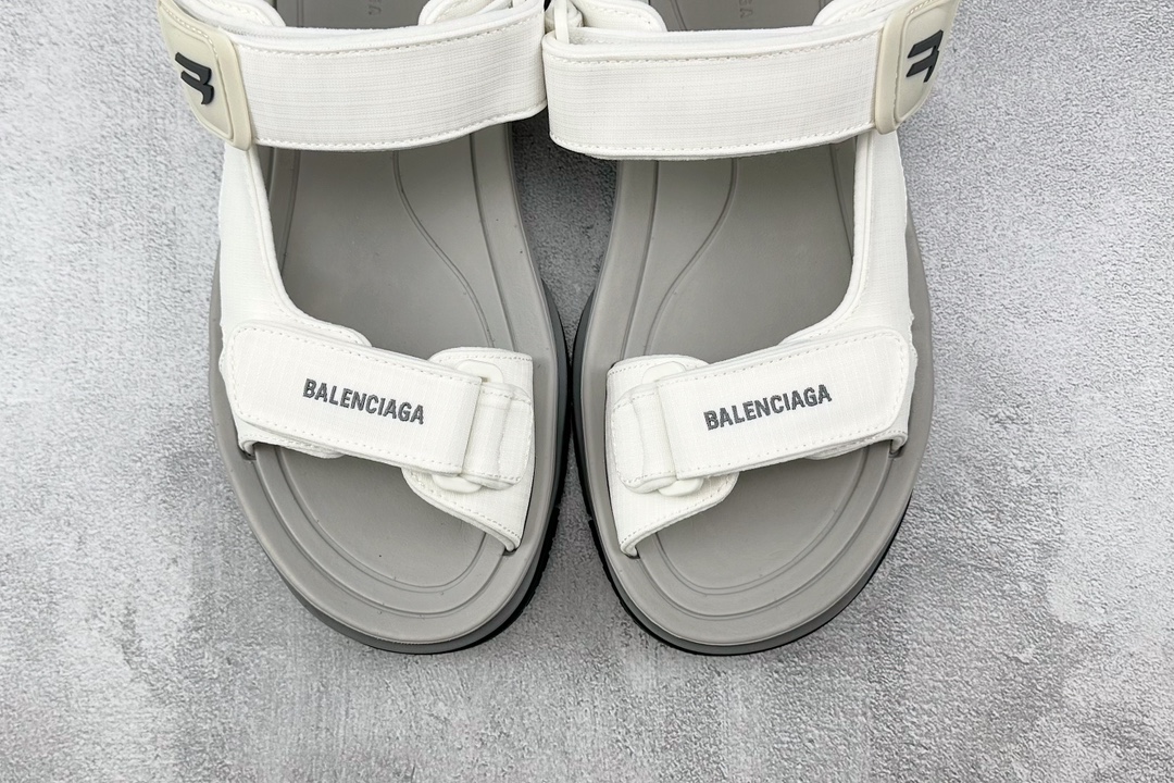 XA 280 最新外贸批次 Balenciaga巴黎世家 Tourist 露趾魔术贴 白色 706277W2CCF1912