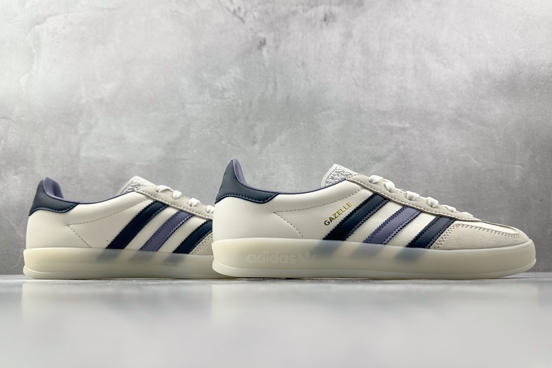 VT 200 最新外贸批次 品质升级 adidas originals Gazelle Indoor 白蓝 IG1643