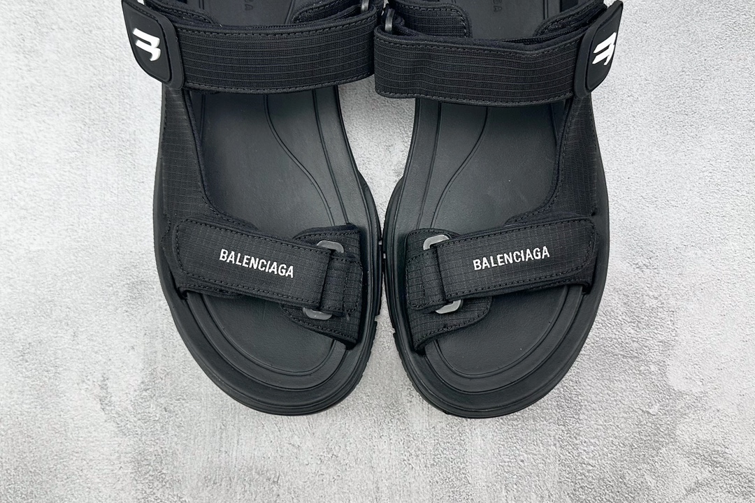 XA 280 最新外贸批次 Balenciaga巴黎世家 Tourist 沙滩凉鞋 黑 706277W2CCA1000