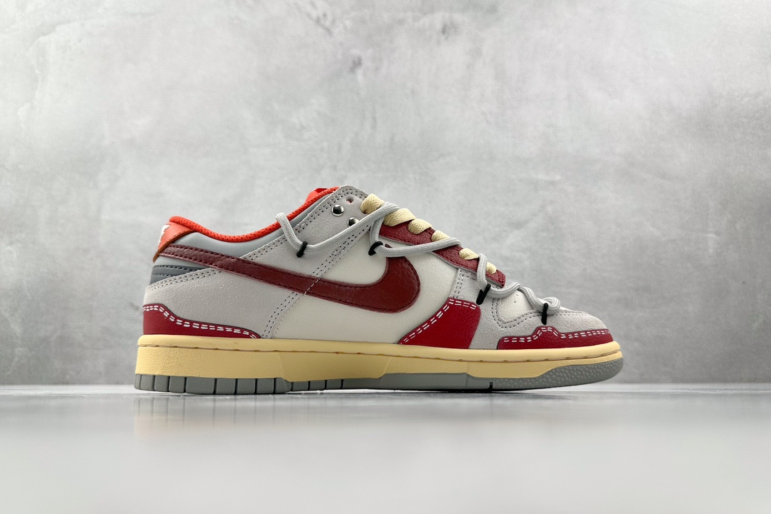 K13 240 【定制球鞋】 Nike Dunk Low 漫游计划 红白灰 FJ5429-133