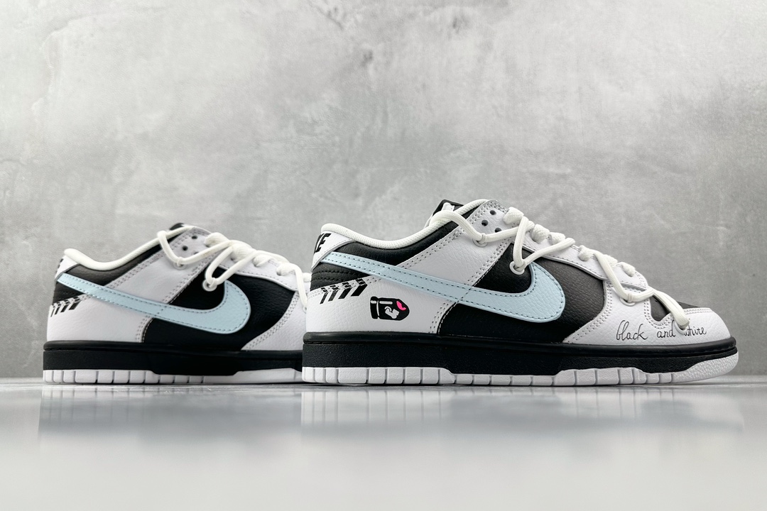 DIY 260 【定制球鞋】 Nike Dunk Low Reverse Panda 赛车 撞色 VIBE 手绘 黑白 FD9064-011