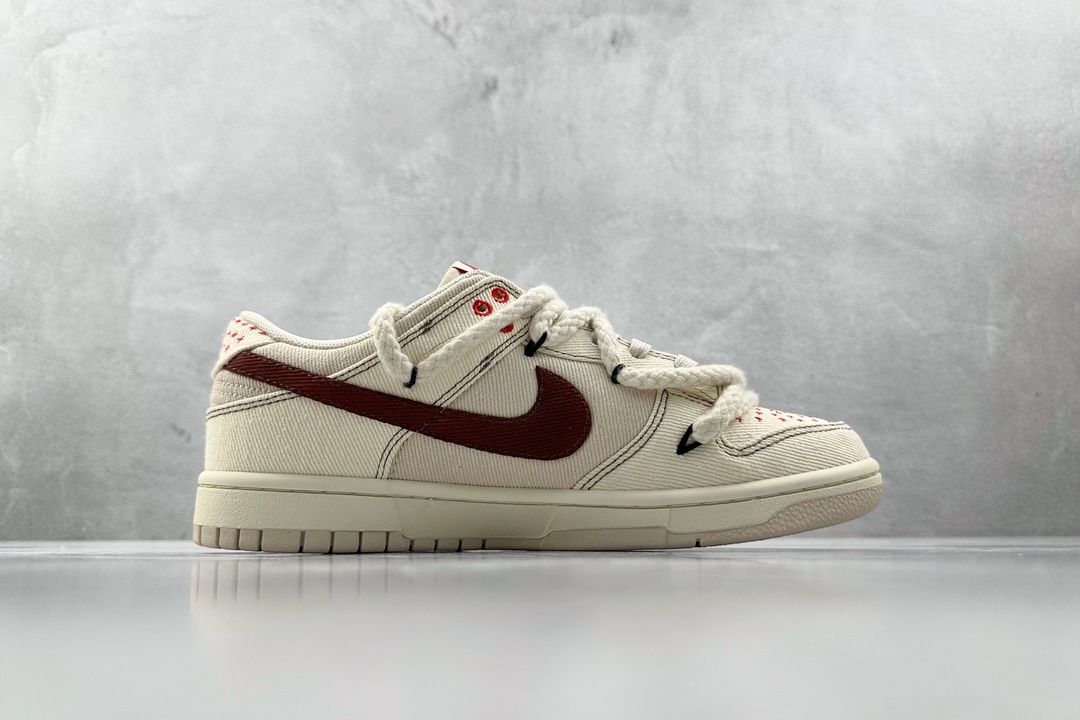 DIY 260 【定制球鞋】 Nike Dunk Low 天使 灰棕红 DV0834-100