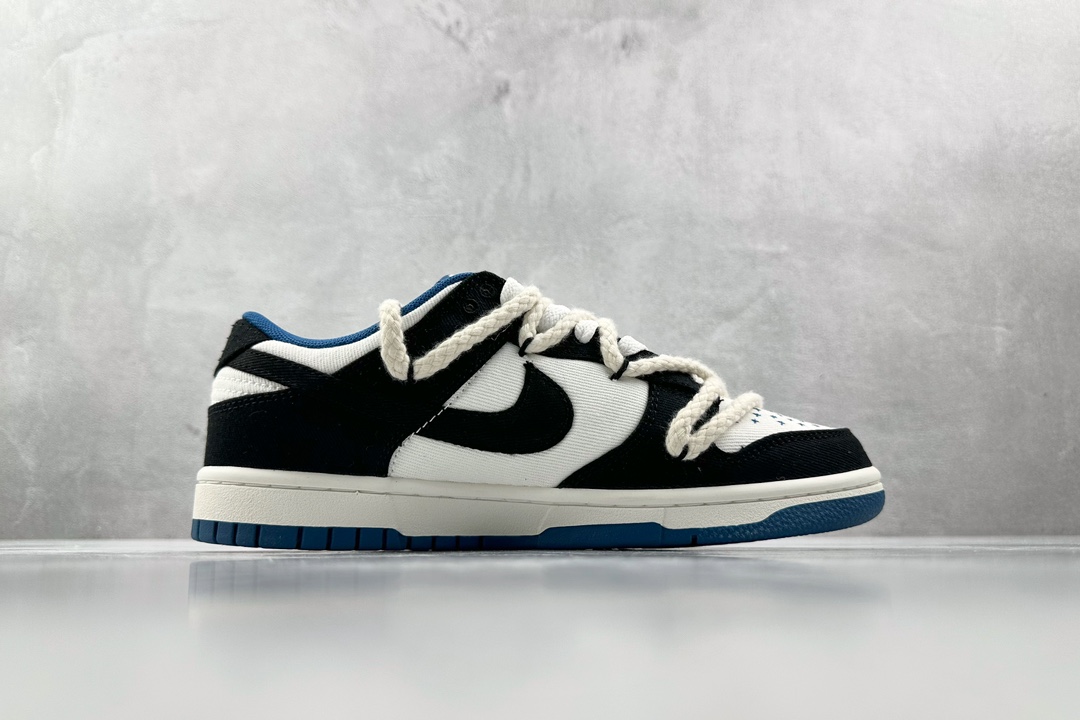 DIY 260 【定制球鞋】 Nike Dunk Low 龙年限定 资深玩家黑白蓝 DV0834-101