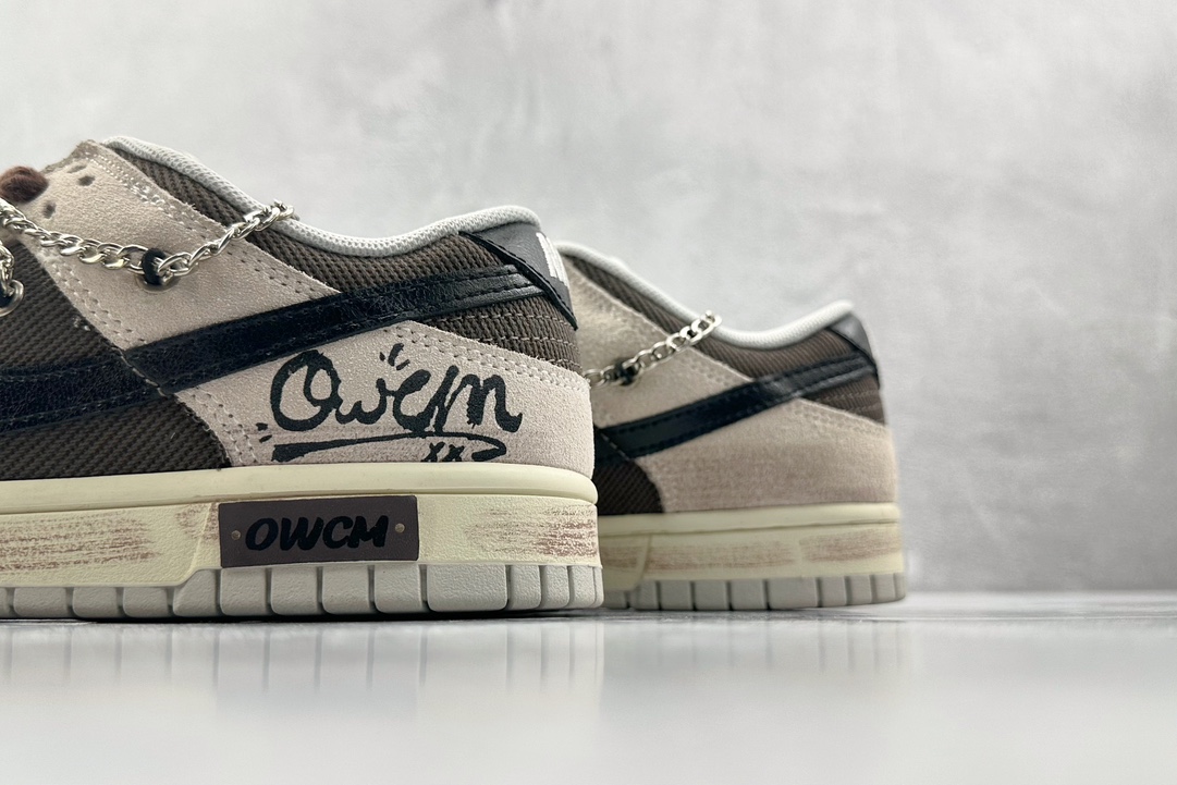 DIY 260 【定制球鞋】 Nike Dunk Low 烟熏咖啡 灰棕色 DO9776-001