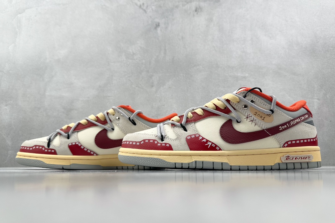 DIY 260 【定制球鞋】 Nike Dunk Low 漫游计划 红白灰 FJ5429-133