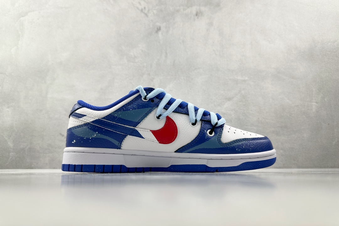 礼盒 DIY 300 【定制球鞋】Nike Dunk Low 旭日海浪 蓝白红 DD1391-001