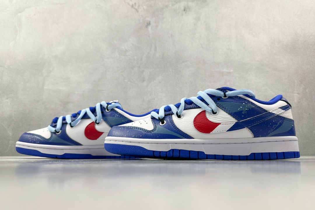 礼盒 DIY 300 【定制球鞋】Nike Dunk Low 旭日海浪 蓝白红 DD1391-001