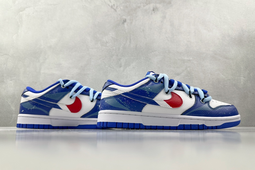 礼盒 DIY 300 【定制球鞋】Nike Dunk Low 旭日海浪 蓝白红 DD1391-001