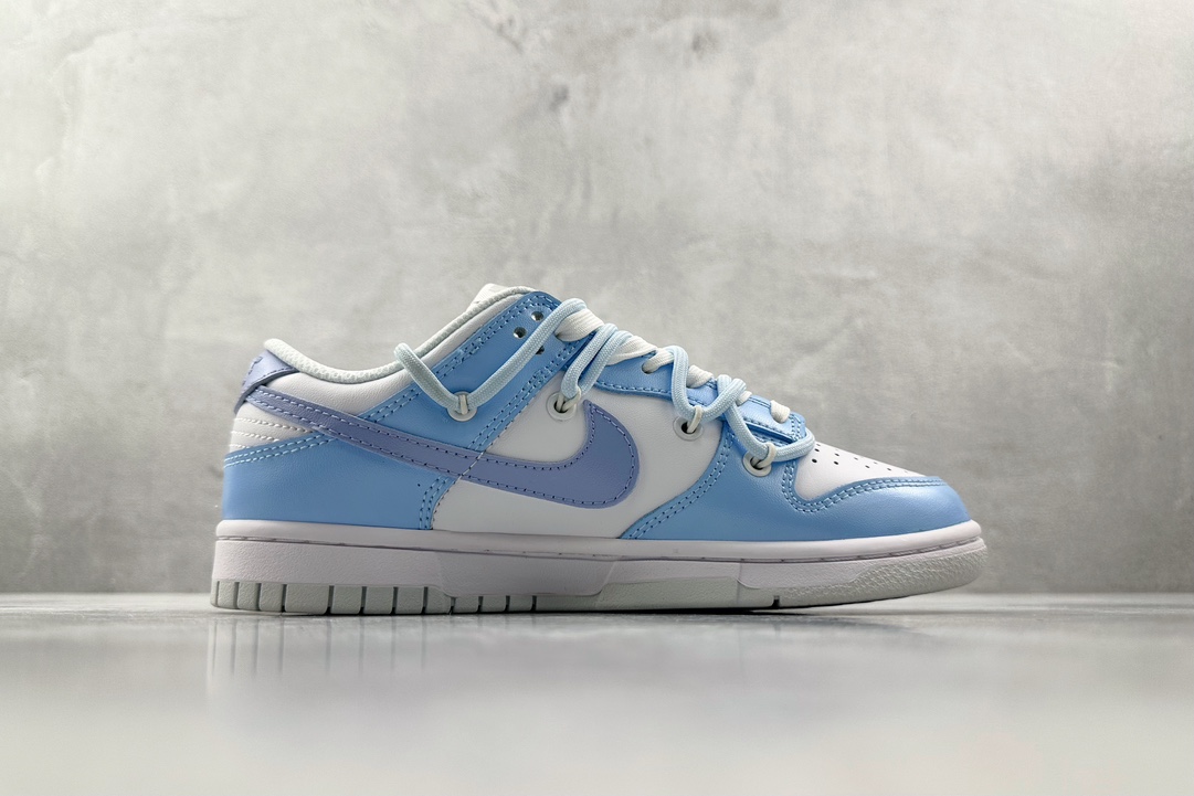 礼盒 DIY 300 【定制球鞋】Nike Dunk Low 叁次实验室 捧花小熊 GS 白蓝色 DH9765-102