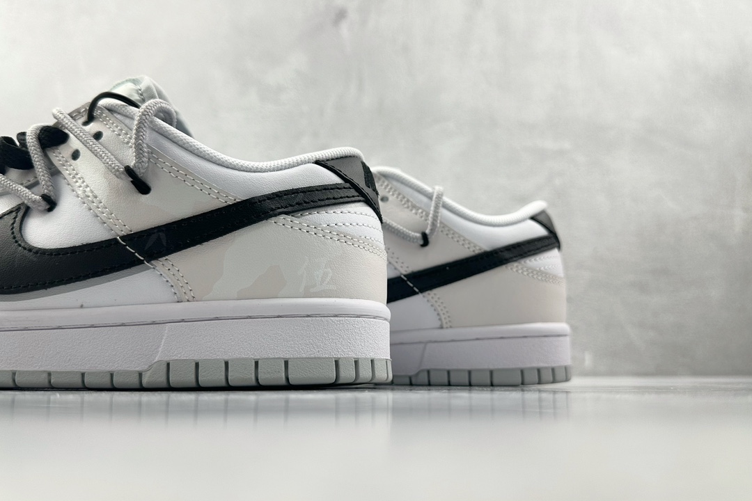 礼盒 DIY 300 【定制球鞋】Nike Dunk 新中式 国风文竹 灰迷彩 GS 灰白 DH9765-102