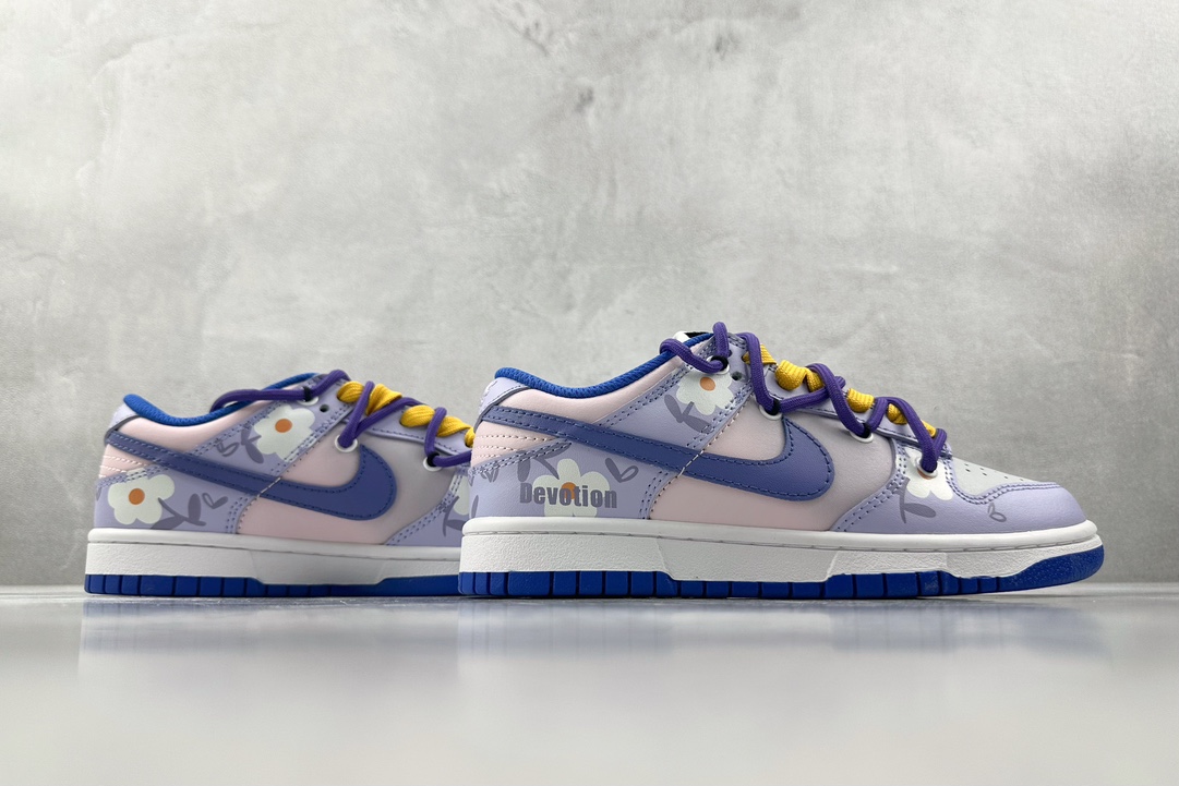 礼盒 DIY 300 【定制球鞋】 Nike Dunk Low GS 紫色 CW1590-104