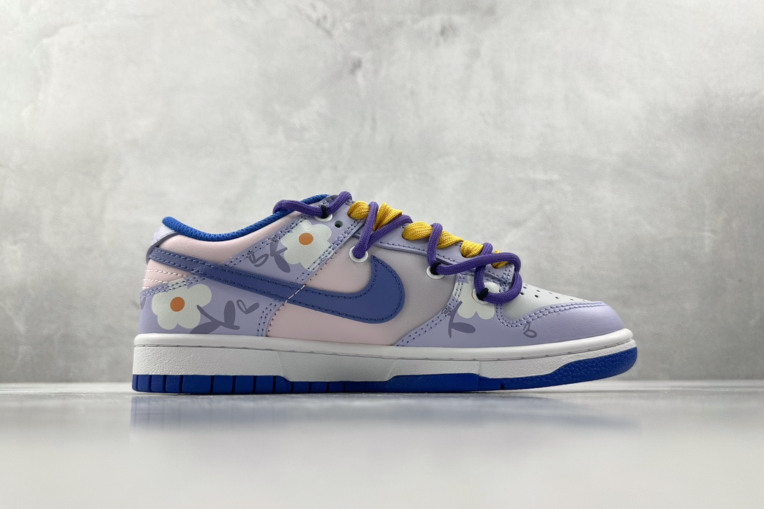 礼盒 DIY 300 【定制球鞋】 Nike Dunk Low GS 紫色 CW1590-104