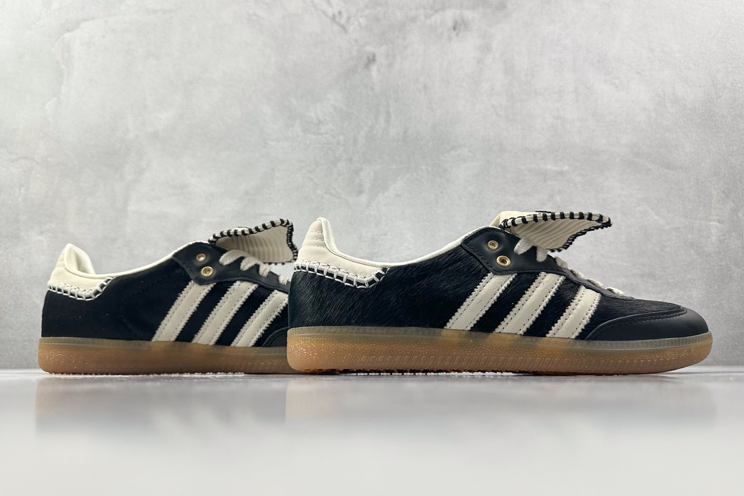 Foreign trade batch WALES BONNER × adidas originals Samba PonyTonal black IE0580