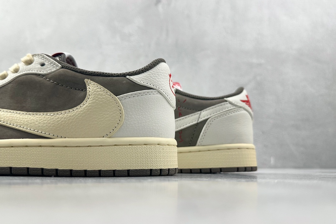 PB 头层 260 最新外贸批次 Travis Scott x Jordan Air Jordan 1 Low OG SP ”Sailand Ridgerock”倒钩3.0白棕色  DM7866-162