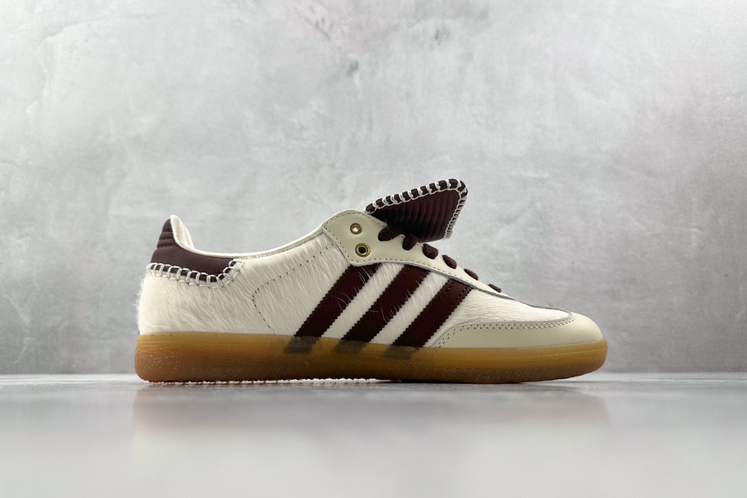 Foreign trade batch WALES BONNER x adidas originals Samba PonyTonal white brown IE0586