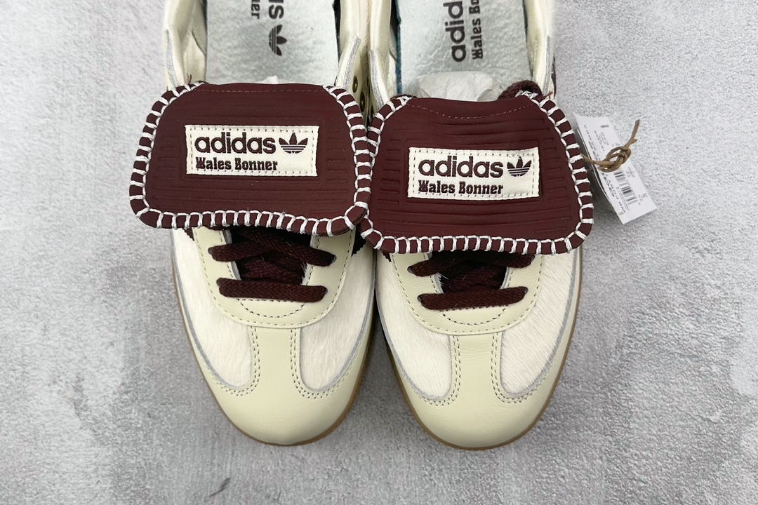 Foreign trade batch WALES BONNER x adidas originals Samba PonyTonal white brown IE0586