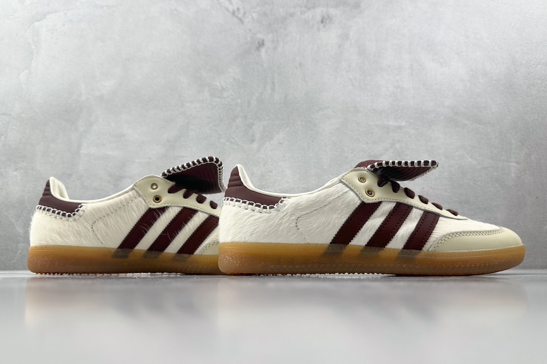 Foreign trade batch WALES BONNER x adidas originals Samba PonyTonal white brown IE0586