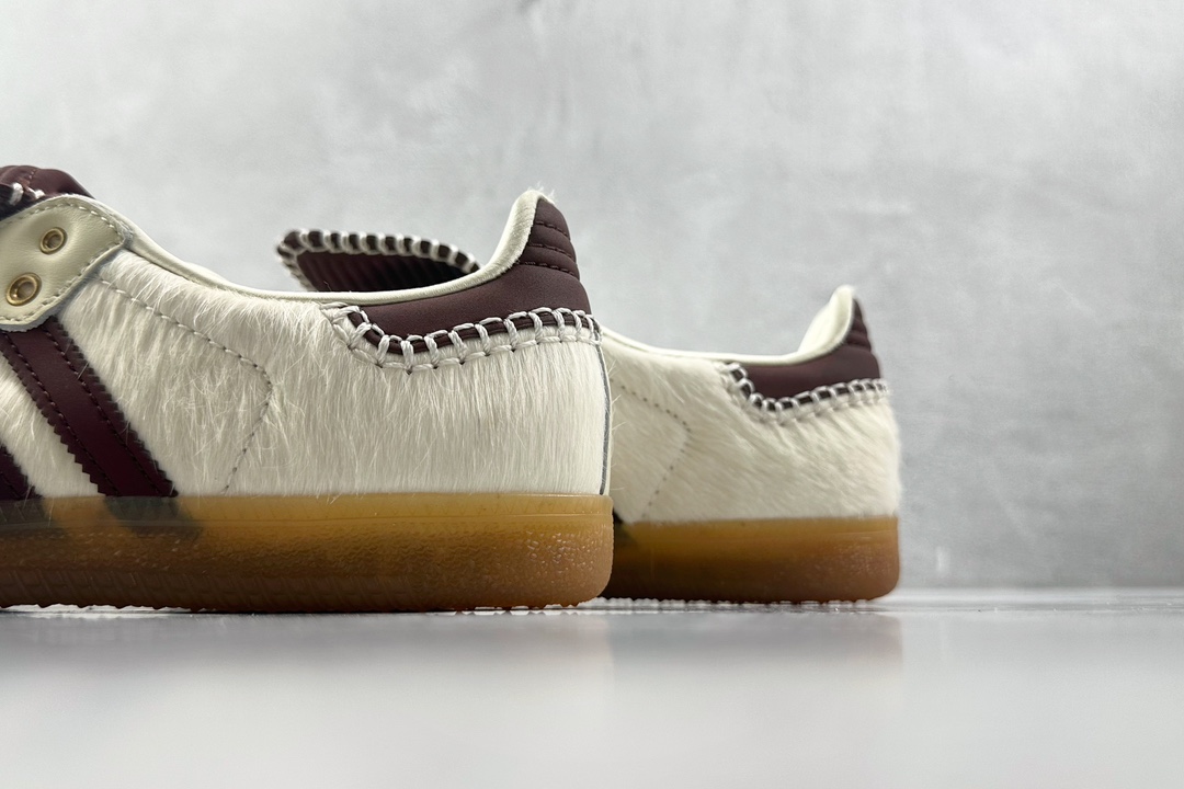 Foreign trade batch WALES BONNER x adidas originals Samba PonyTonal white brown IE0586