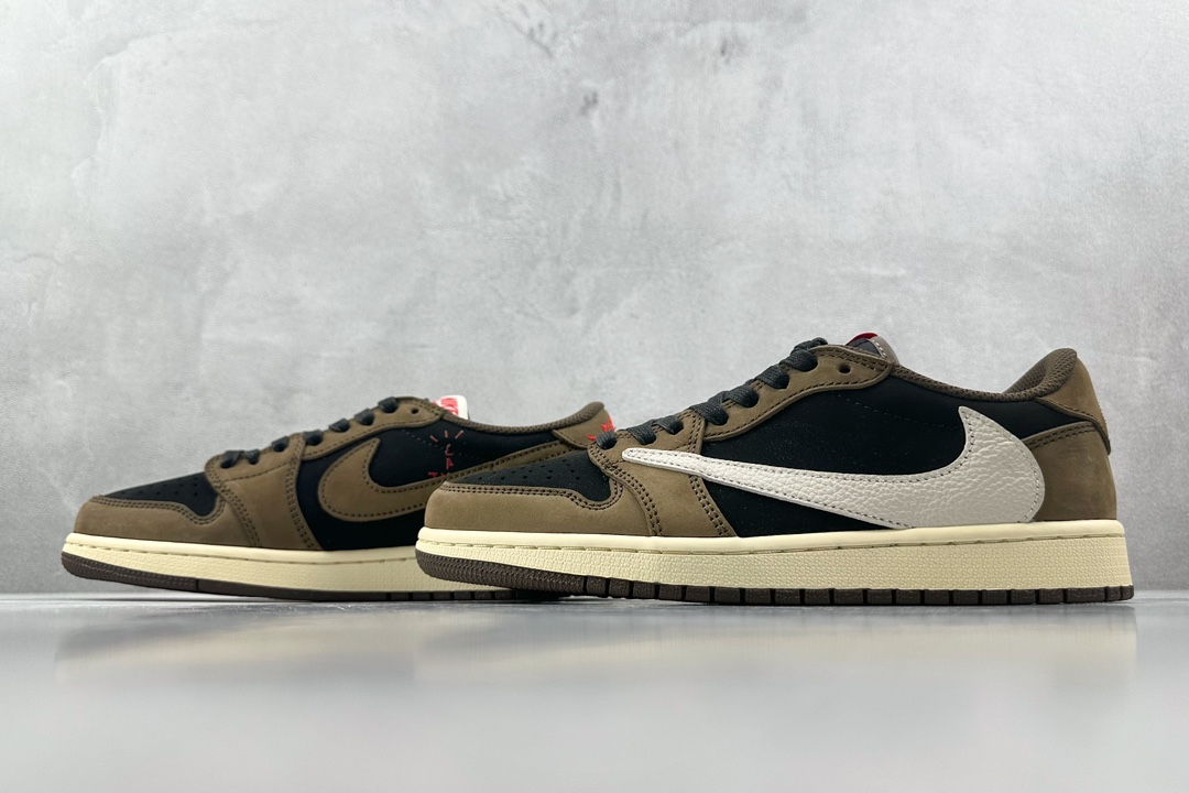 PB 头层 260 最新外贸批次 Travis Scott x Jordan Air Jordan 1 Low OG TS SP联名款 深棕 倒钩1.0初代 CQ4277-001