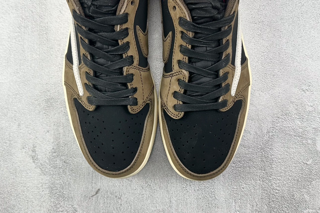 PB 头层 260 最新外贸批次 Travis Scott x Jordan Air Jordan 1 Low OG TS SP联名款 深棕 倒钩1.0初代 CQ4277-001