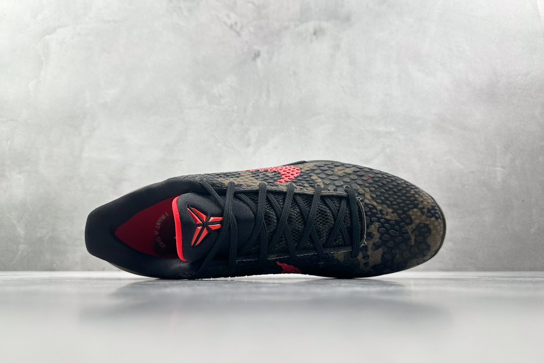 Perfect replica of Nike Zoom Kobe 6 Protro ”Italian Camo” black and red FQ3546-001