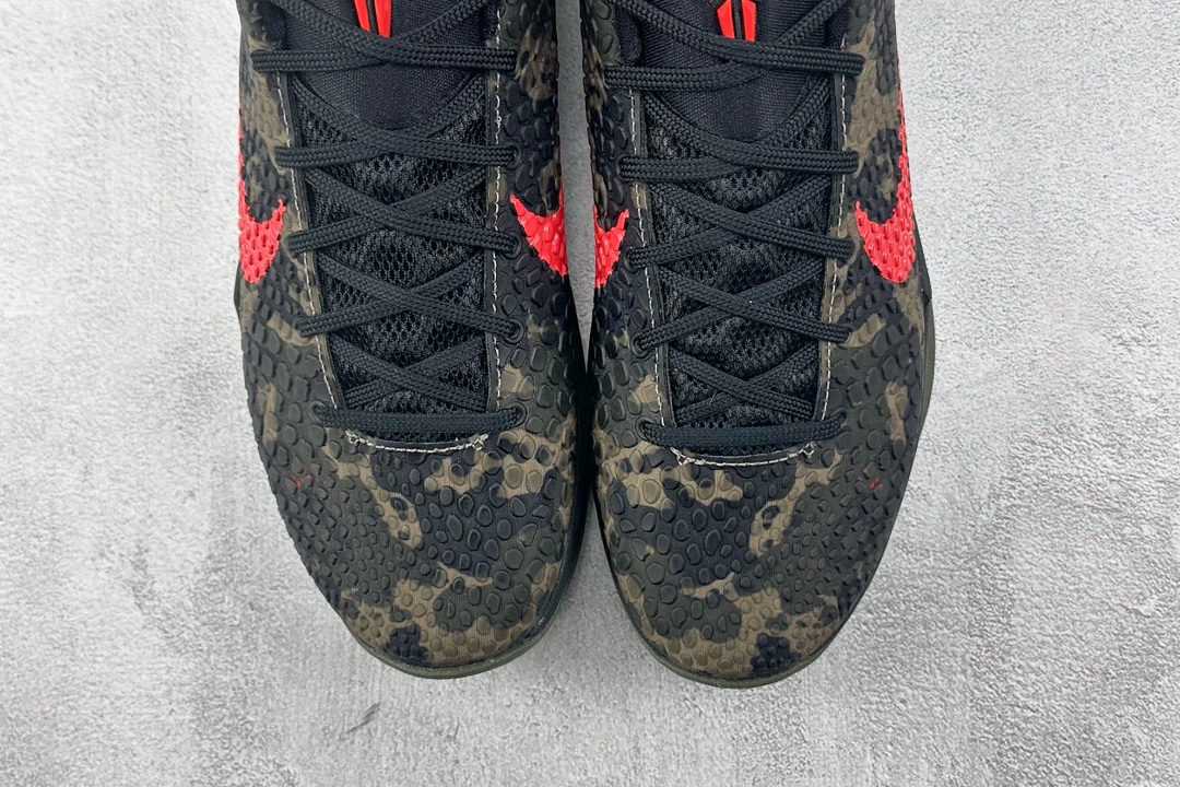 Perfect replica of Nike Zoom Kobe 6 Protro ”Italian Camo” black and red FQ3546-001