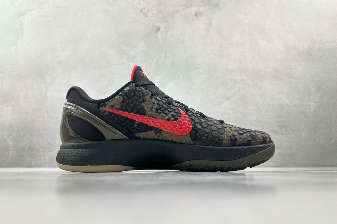 Perfect replica of Nike Zoom Kobe 6 Protro ”Italian Camo” black and red FQ3546-001