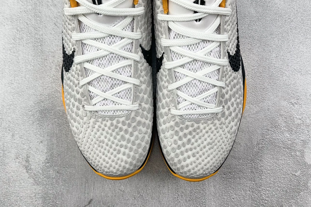 GX 460 顶级纯原 完美复刻 Nike Zoom Kobe 6 Protro "White Del Sol"黑白黄  CW2190-100