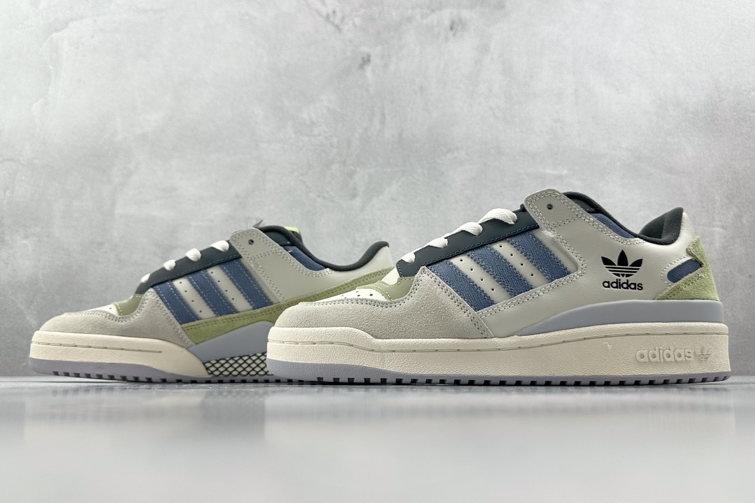 Platform hit adidas originals FORUM white green gray blue ID6263
