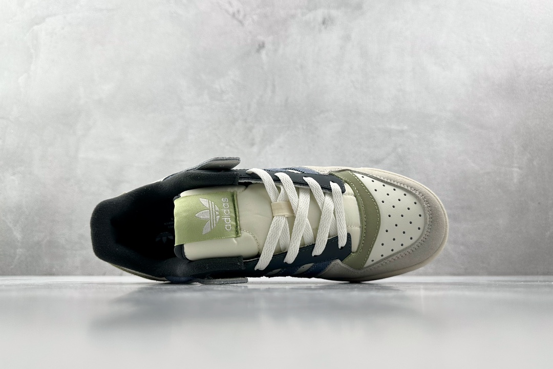 Platform hit adidas originals FORUM white green gray blue ID6263