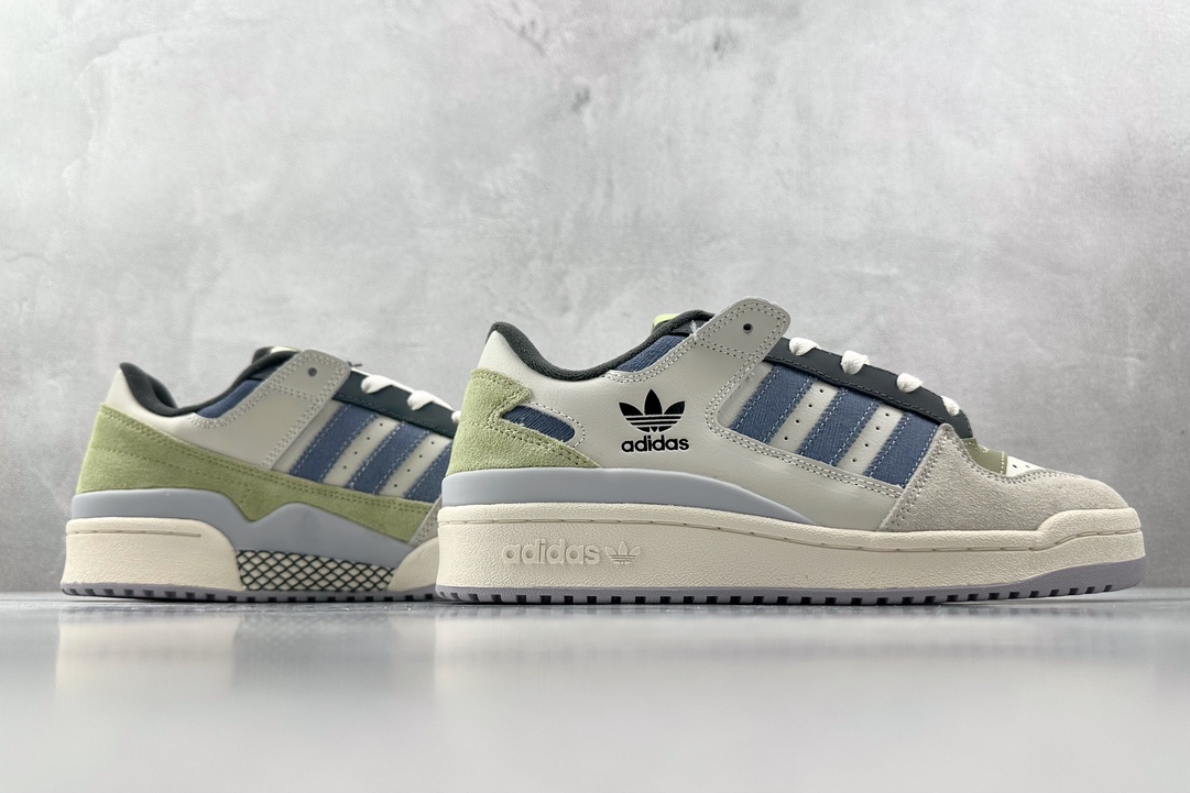 Platform hit adidas originals FORUM white green gray blue ID6263