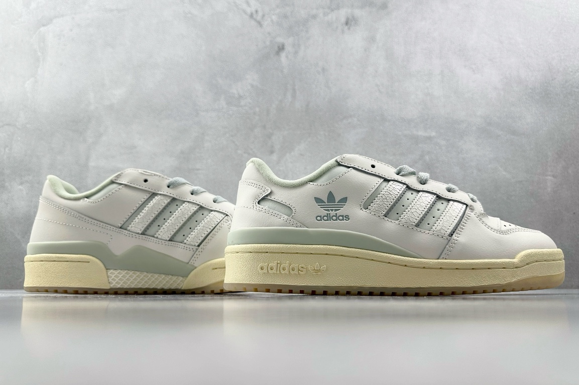 Platform hit adidas originals FORUM white and blue IG3973