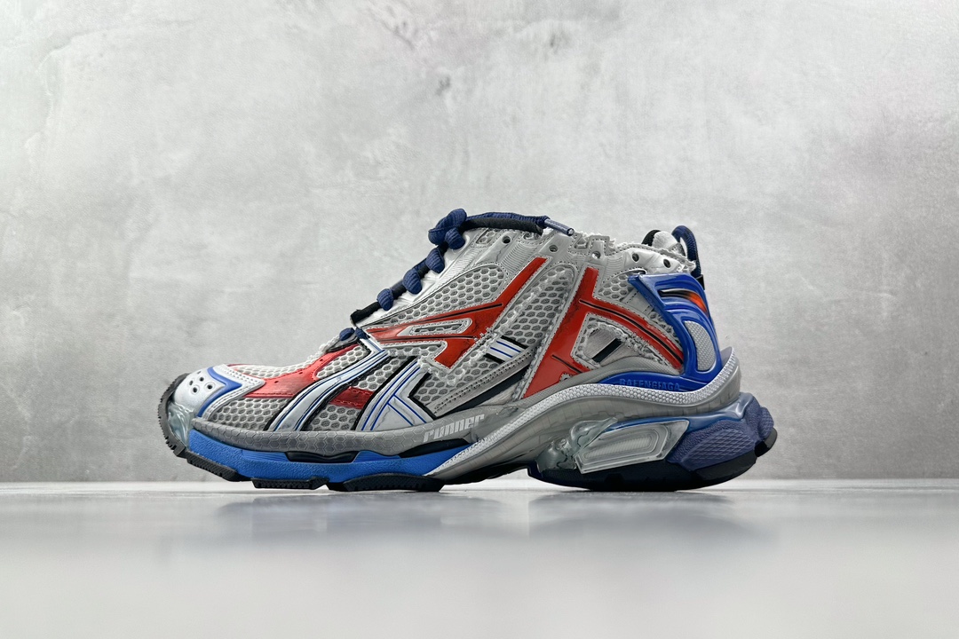 XA 480 Runner 七代 最新外贸批次 Balenciaga巴黎世家 Runner 灰蓝红 677403W3RB61264